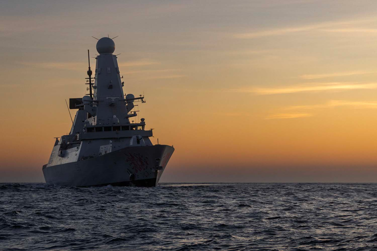 HMS Dragon takes to the seas
