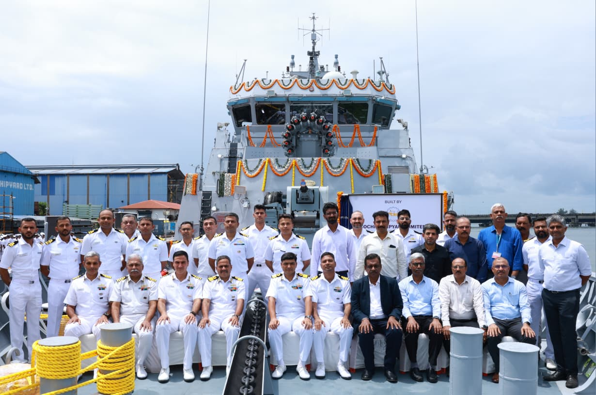 Cochin Shipyard delivers third Mahe-class vessel Cochin Shipyard delivers third Mahe-class vessel