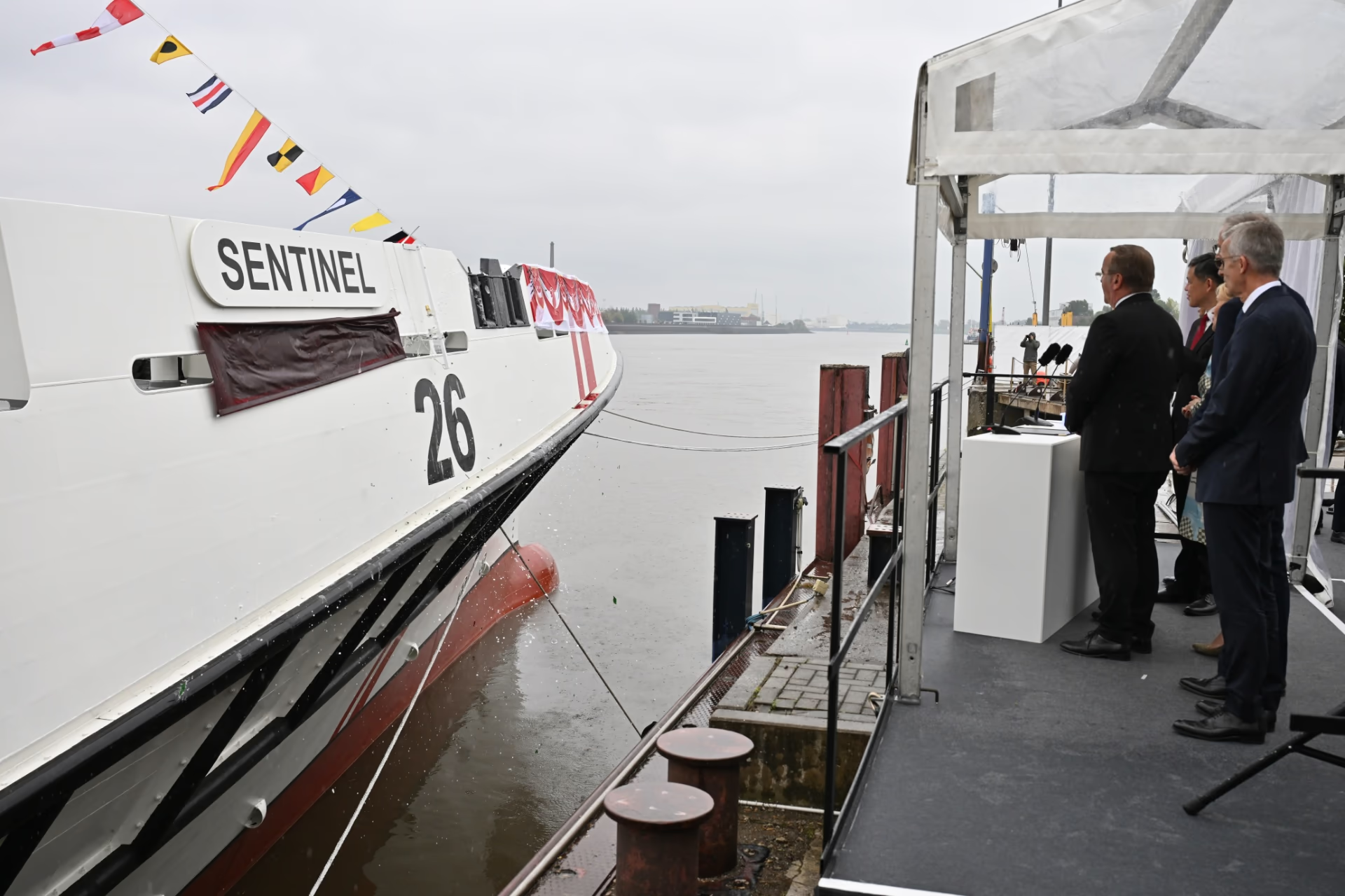 Singapore launches first Sentinel-class patrol vessel Singapore launches first Sentinel-class patrol vessel