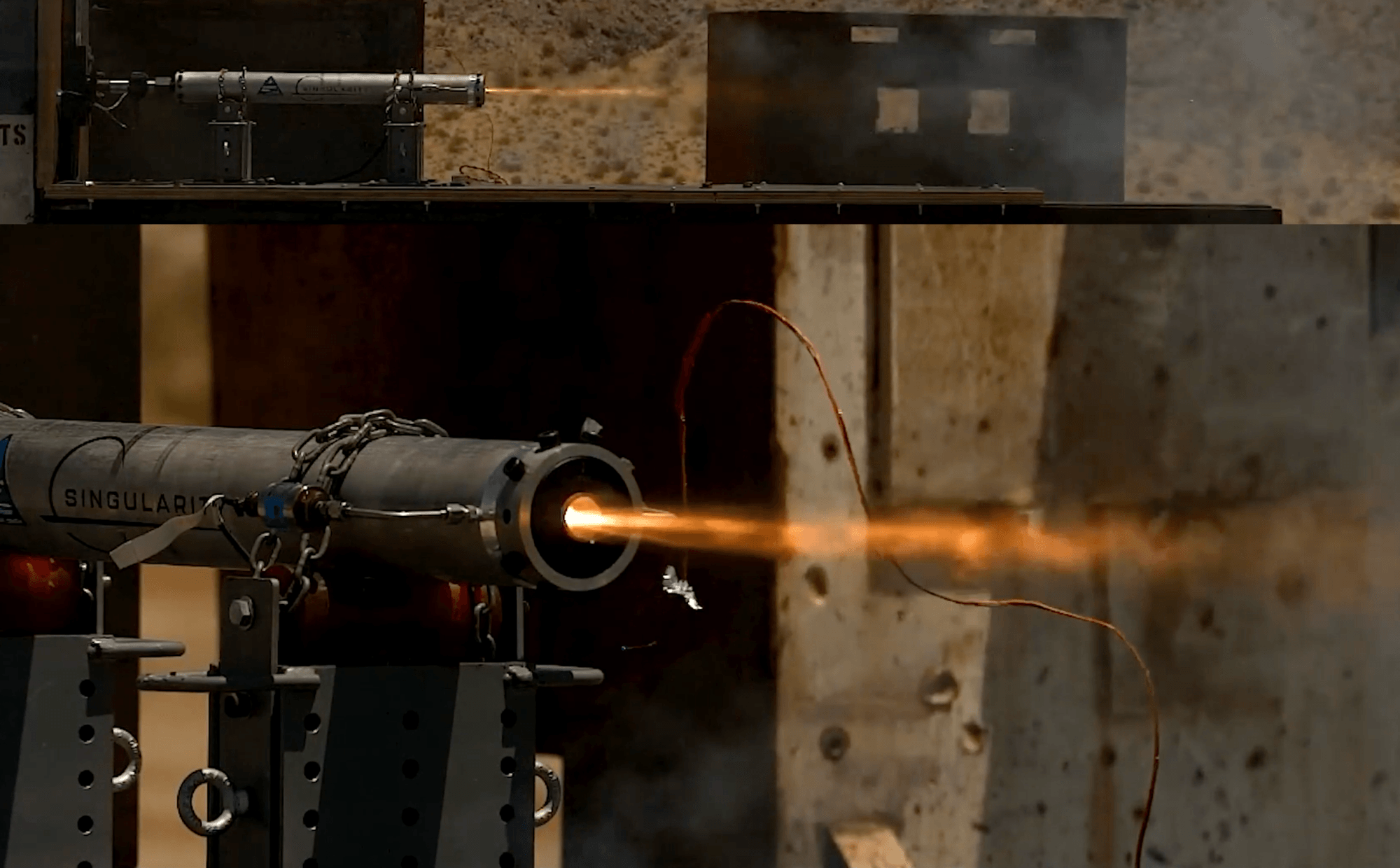 Singularity tests Navy-backed solid rocket motor Singularity tests Navy-backed solid rocket motor