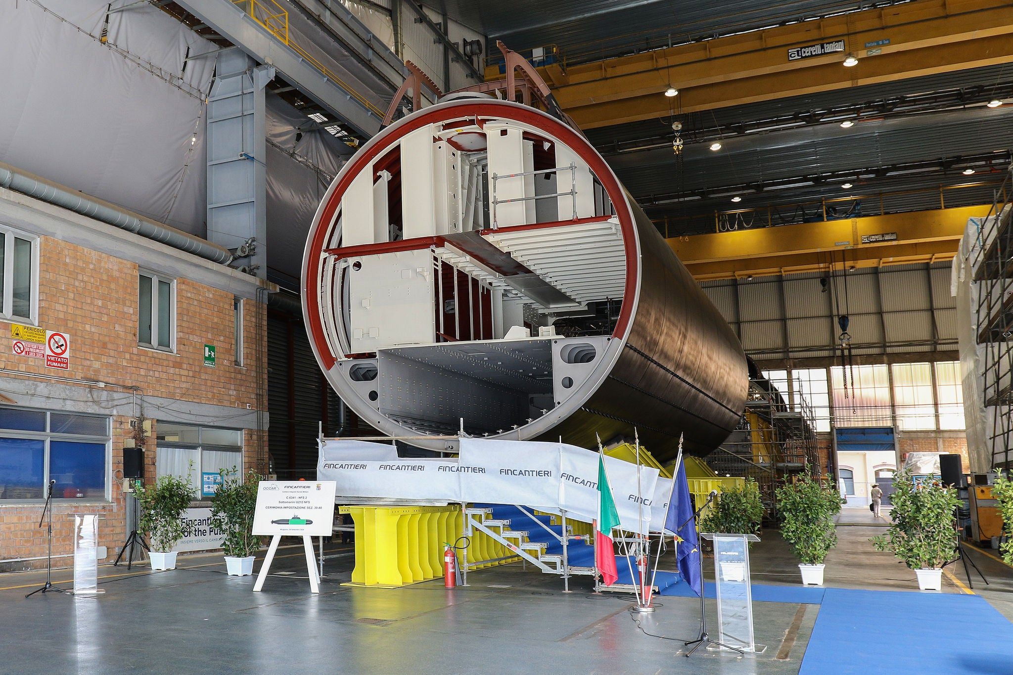 Fincantieri lays second U212NFS submarine keel at Muggiano